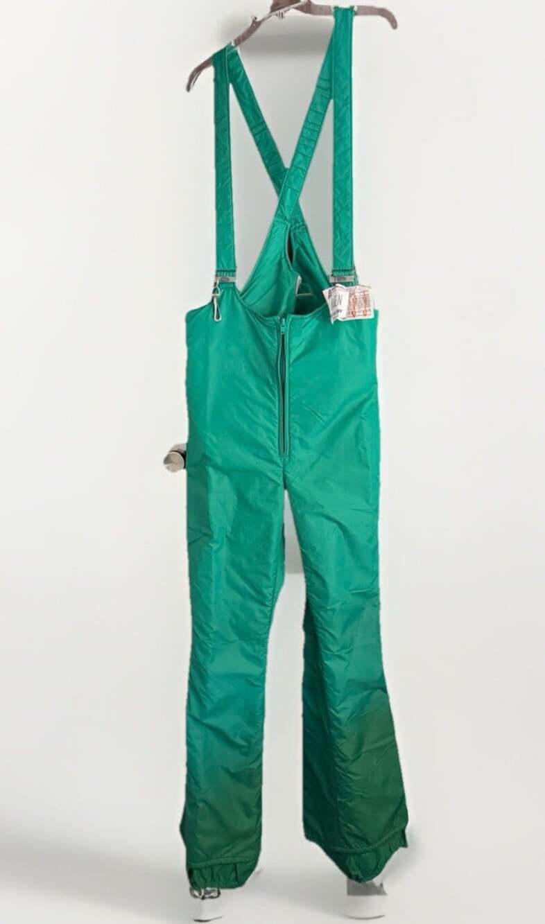 VNTG ROFFE BibOveralls Snow/SkiPants Green W SEE PICS 4 FLAWS/MEASUREMENTS